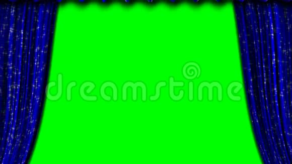 窗帘打开和关闭与绿色屏幕加上阿尔法卢马马特视频的预览图