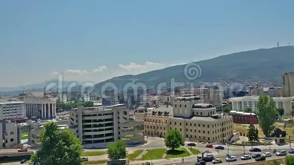 马其顿首都斯科普里市的时间流逝视频的预览图