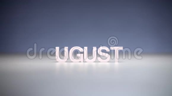 男手作文字八月年历和季节的夏季月份视频的预览图