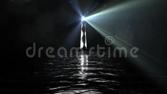 灯塔在海中看大聚光灯视频的预览图