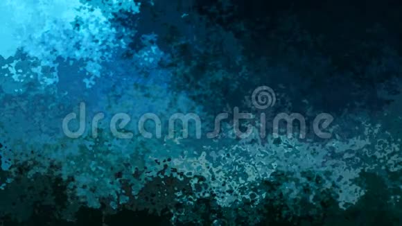动画彩色彩色彩色背景全高清无缝循环视频水彩溅液体效果彩色茶蓝色海洋之夜视频的预览图