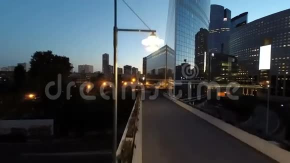 城市夜景摩天大楼城市景观现代建筑视频的预览图