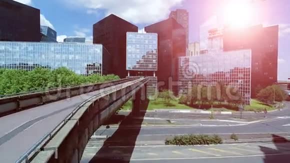 现代城市天际摩天大楼城市景观现代建筑视频的预览图