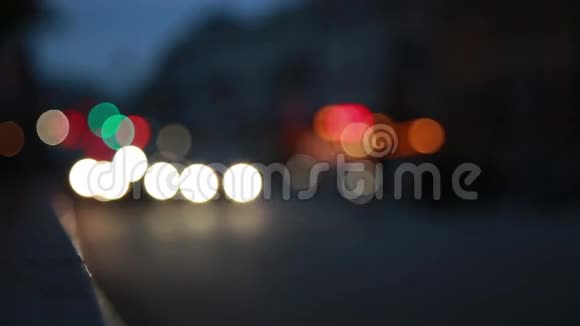 汽车模糊的夜路视频的预览图