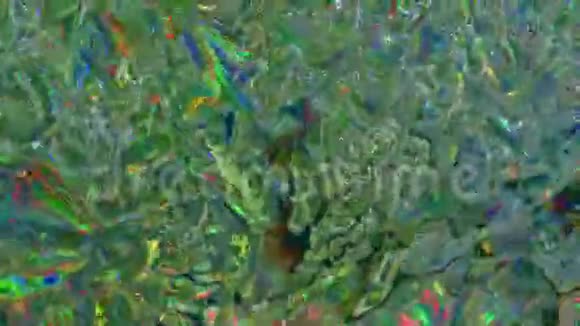 抽象CGI数字液体绿色背景视频的预览图