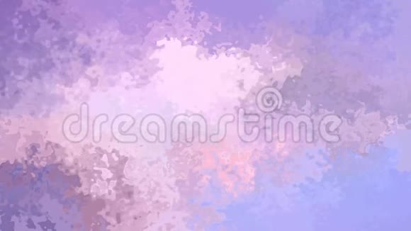 动画闪烁彩色背景全高清无缝循环视频水彩溅液体效果彩色光可爱粉红色紫罗兰视频的预览图