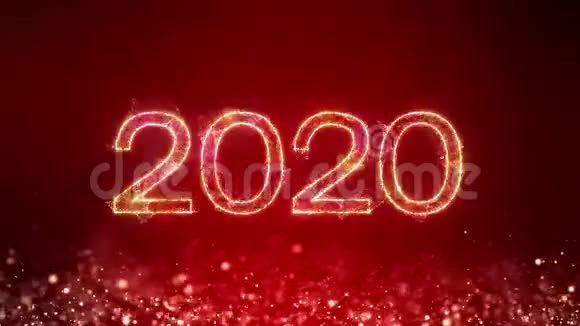 视频动画金光闪闪的粒子2020年视频的预览图