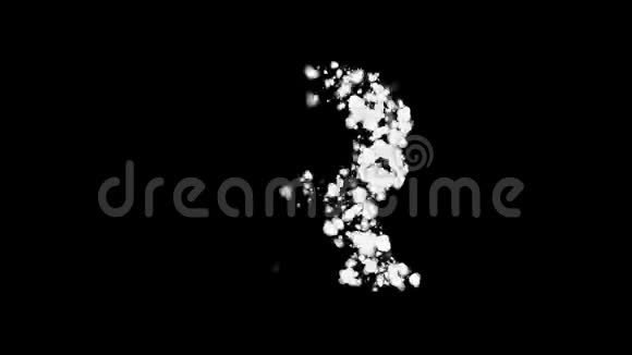字母R出现白色粒子视频的预览图