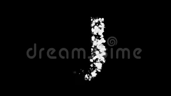 字母J出现白色粒子视频的预览图