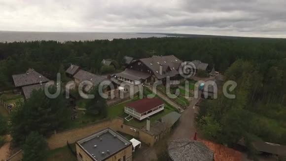乡村酒店综合体老磨坊空中视频的预览图
