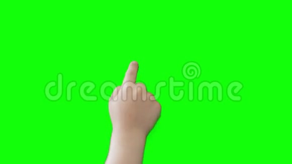 套7个手触摸屏手势显示电脑触摸屏平板电脑或触控板的用途孩子的手阿尔法屏幕视频的预览图