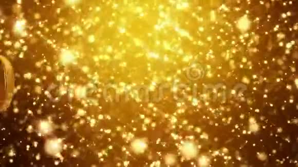 视频动画圣诞金光闪闪的粒子bokeh和数字2020视频的预览图