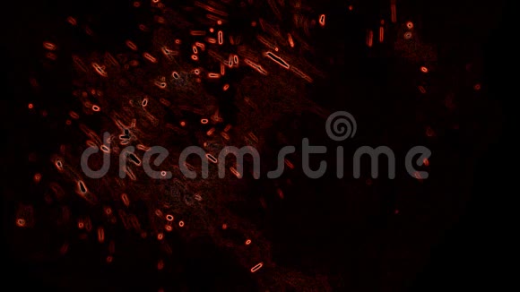 黑色背景上的红色抽象视频的预览图