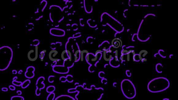 黑色背景上的紫色圆圈视频的预览图