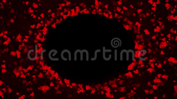 红色背景配以红心情人节视频的预览图