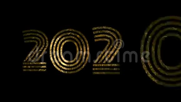 2020年文字与烟花庆祝与阿尔法跨视频的预览图