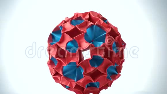 五颜六色的折纸球特写视频的预览图