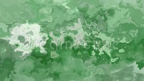 动画彩色彩色背景全高清无缝循环视频水彩斑点液体效果彩色开心果绿色视频的预览图