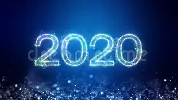 视频动画金光闪闪的粒子2020年视频的预览图