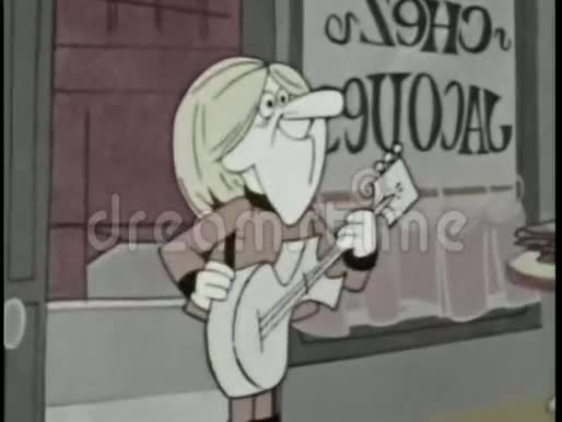 长头发的人弹吉他的卡通视频的预览图