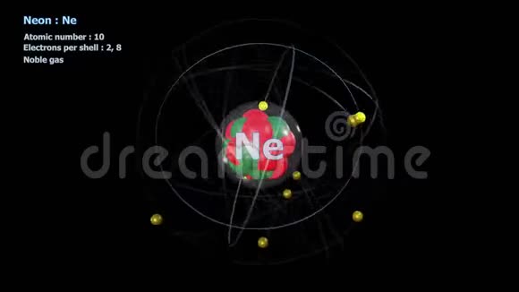 在无限轨道旋转中有10个电子的氖原子视频的预览图