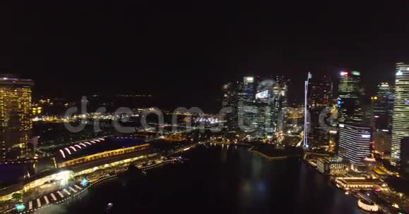 新加坡和滨海湾金沙酒店夜景视频的预览图