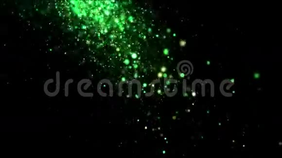闪烁的绿色坠落视频的预览图