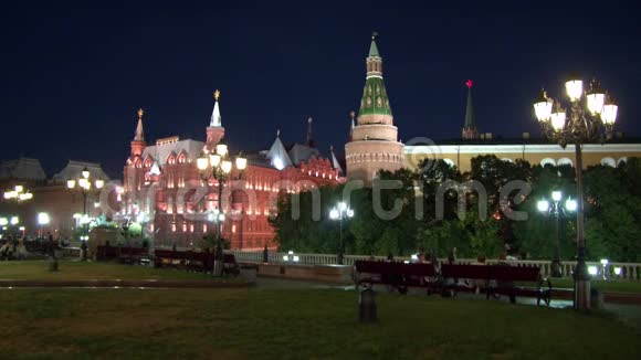 莫斯科红场克里姆林宫附近的历史博物馆视频的预览图