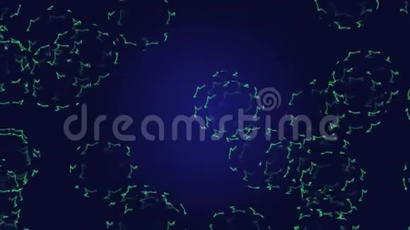 创意抽象星形气泡蓝色背景4kUHD分辨率视频的预览图