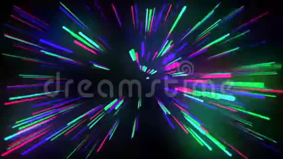 彩色迪斯科灯VJ循环动画彩色超光驱动画全高清分辨率视频的预览图