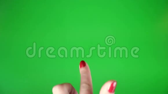 电脑显示器绿色屏幕妇女手势视频的预览图
