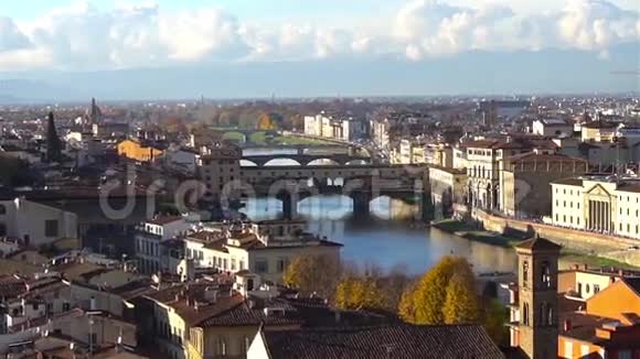 庞特韦奇奥旧桥佛罗伦萨意大利放大视频的预览图