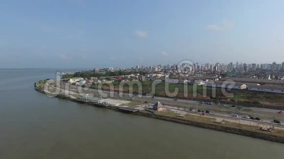 在贝伦杜帕拉市的里约点上的鸟瞰2016年11月巴西视频的预览图