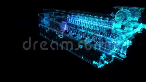 高压工业备用柴油发电机在一次发电燃气发动机4kUHD3840x2160视频的预览图
