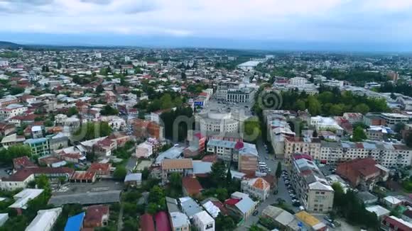 库塔伊西市中心的鸟瞰图视频的预览图