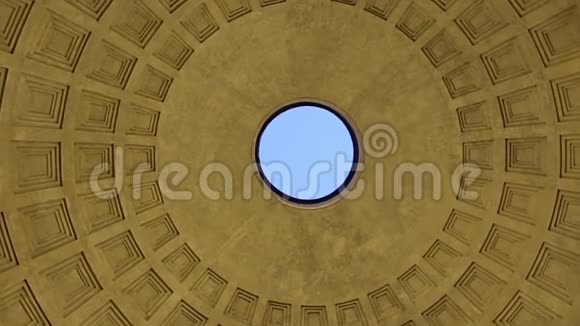 万神殿天花板的景观意大利罗马视频的预览图
