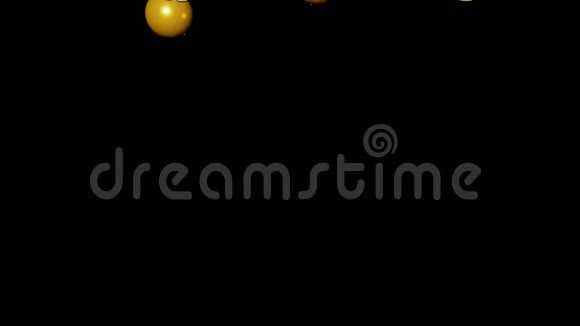 用不同风格的表情符号用不同的黄色球填充屏幕的动画埃莫吉背景视频的预览图