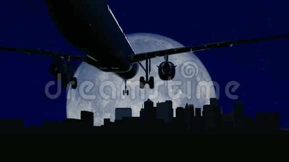 飞机在夜间起飞视频的预览图