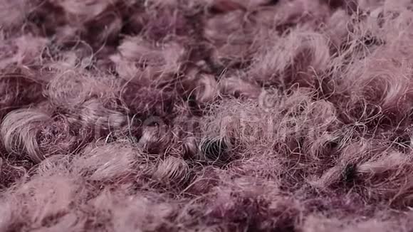 软针织面料背景纹理米色羊毛灰色针织物纹理浅天然羊毛大灰色视频的预览图