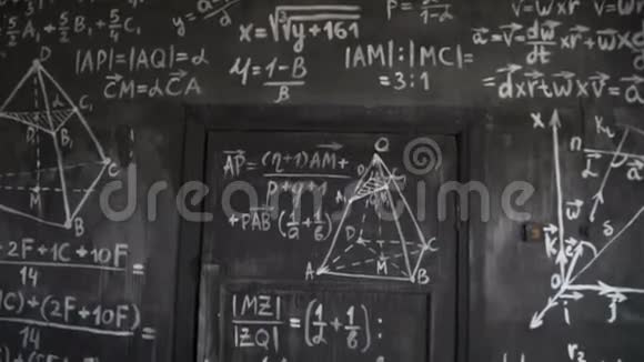 化学和数学方程式墙壁室背景镶板视频的预览图