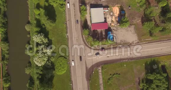 省城小十字路口俯视图视频的预览图