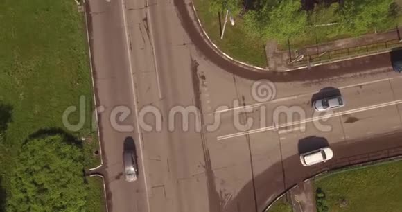 省城小十字路口俯视图视频的预览图