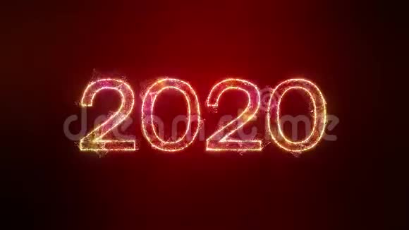 视频动画金光闪闪的粒子2020年视频的预览图