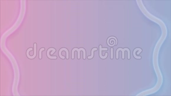 蓝粉红色弯曲波浪形圆形抽象霓虹灯背景视频的预览图