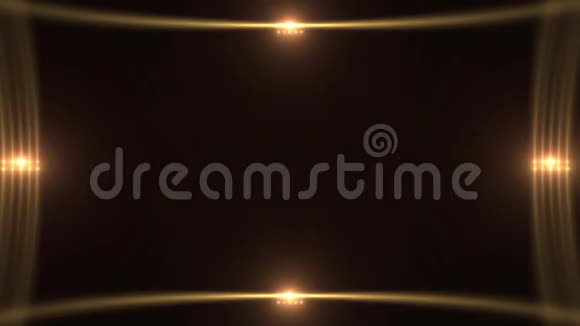 金色灯光装饰带艺术形成一道边光视频的预览图
