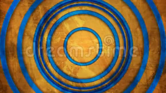 橙色和蓝色带圆圈的运动背景视频的预览图