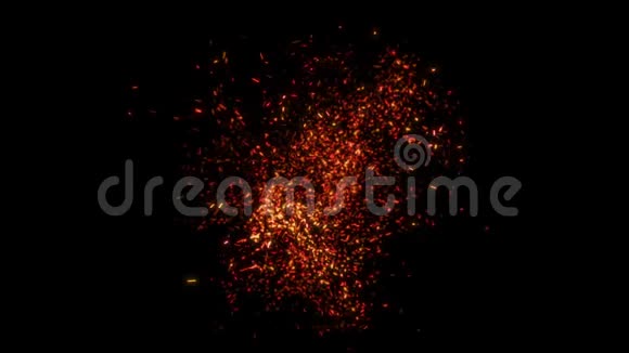 闪烁粒子湍流涡旋运动旋转火花爆炸背景视频的预览图