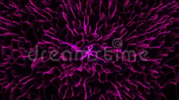 抽象流动光滑分形波背景像无缝循环动画的海藻视频的预览图