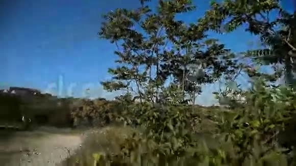 男子骑自行车骑在山路上骑山地车视频的预览图