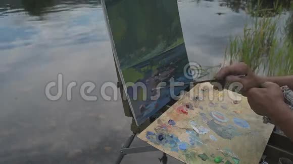 艺术家河流自然视频的预览图